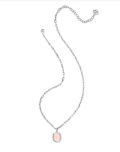 Load image into Gallery viewer, Kendra Scott Daphne Pave Pendant Necklace Rose Quartz

