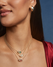 Load image into Gallery viewer, Kendra Scott Elisa Bow Pendant Necklace Gold Pine Illusion
