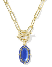 Load image into Gallery viewer, Kendra Scott Elisa Gold Cobalt Illusion Necklace
