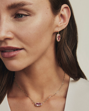 Load image into Gallery viewer, Kendra Scott Elisa Luxe Pendant Necklace Light Pink CZ Gold
