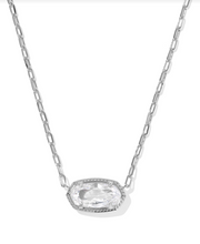 Load image into Gallery viewer, Kendra Scott Elisa Luxe Pendant Necklace White CZ
