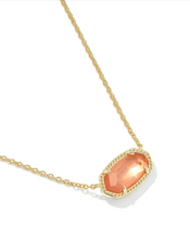 Load image into Gallery viewer, Kendra Scott Elisa Necklace Gold - Burnt Orange Mother of Pearl
