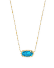 Load image into Gallery viewer, Kendra Scott Elisa Necklace Gold Bronze Veined - Turquoise
