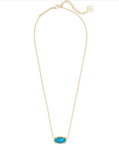 Load image into Gallery viewer, Kendra Scott Elisa Necklace Gold Bronze Veined - Turquoise
