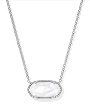 Load image into Gallery viewer, Kendra Scott Elisa Statement Pendant Necklace Ivory Mother of Pearl
