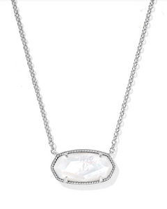 Kendra Scott Elisa Statement Pendant Necklace Ivory Mother of Pearl