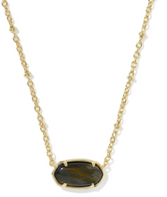 Load image into Gallery viewer, Kendra Scott Elisa Tiger Striped Brown Gold Necklace
