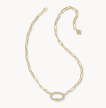 Load image into Gallery viewer, Kendra Scott Emery Chain Link White Crystal Necklace
