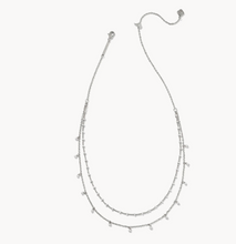 Load image into Gallery viewer, Kendra Scott Eve Multi Strand Necklace White Mix in Gold or Silver
