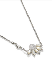 Load image into Gallery viewer, Kendra Scott Anya Flower Pendant Necklace Rhodium Silver- Ivory Mix
