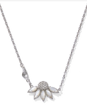Load image into Gallery viewer, Kendra Scott Anya Flower Pendant Necklace Rhodium Silver- Ivory Mix
