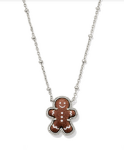 Load image into Gallery viewer, Kendra Scott Gingerbread Man Pendant Necklace Brown Goldstone

