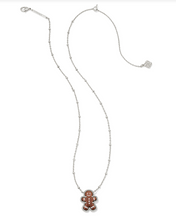 Load image into Gallery viewer, Kendra Scott Gingerbread Man Pendant Necklace Brown Goldstone
