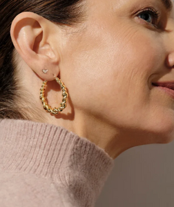 Kendra Scott Haisley Hoop Earrings Gold or Silver