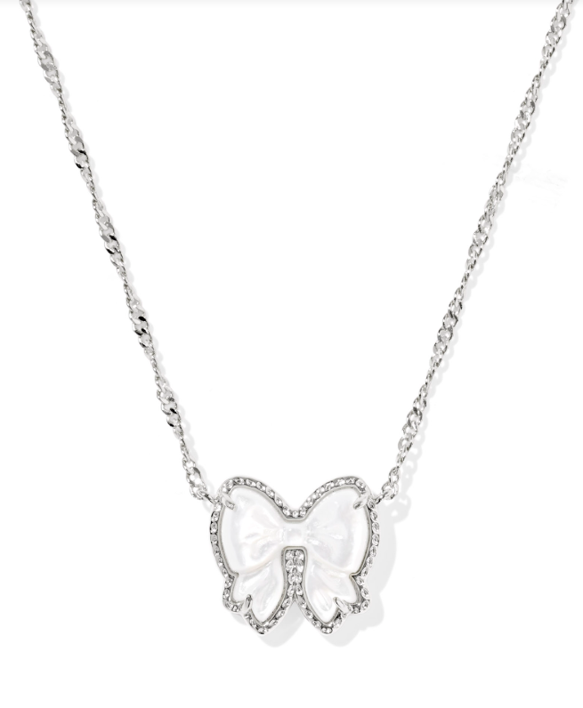 Kendra Scott Haley Bow Pendant Necklace Ivory Mother of Pearl