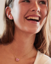 Load image into Gallery viewer, Kendra Scott Haley Bow Pendant Necklace Gold Rose Violet
