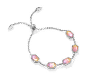 Kendra Scott Hallie Delicate Chain Bracelet Sunrise Watercolor in Gold or Silver