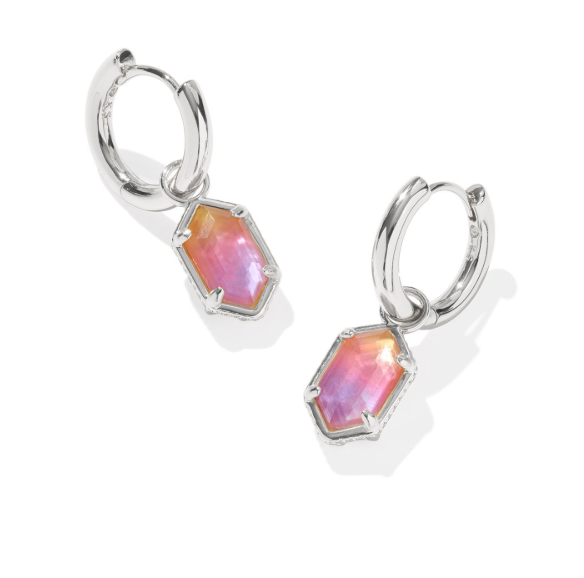 Kendra Scott Hallie Huggie Earring Sunrise Watercolor Illusion Gold or Silver
