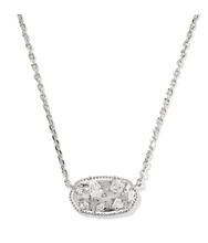 Load image into Gallery viewer, Kendra Scott Holland Pendant Necklace in White CZ
