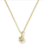 Load image into Gallery viewer, Kendra Scott Knot Pendant Necklace Gold Metal
