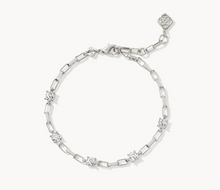 Load image into Gallery viewer, Kendra Scott Lexi Chain Bracelet White Crystal Gold or Silver
