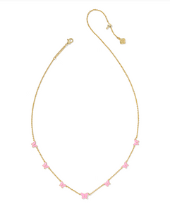 Kendra Scott Lilia Butterfly Strand Necklace in Pink Enamel