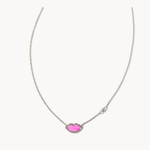 Kendra Scott Lips Pendant Necklace Hot Pink Mother of Pearl Gold or Silver