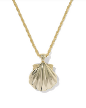 Load image into Gallery viewer, Kendra Scott Lucia Shell Pendant Necklace Gold - Iredescent Abalone
