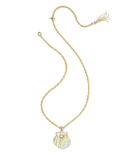 Load image into Gallery viewer, Kendra Scott Lucia Shell Pendant Necklace Gold - Iredescent Abalone
