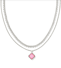 Load image into Gallery viewer, Kendra Scott Mallory Rose Multi Strand Necklace Blush Ivory Mother of Pearl
