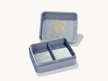 Load image into Gallery viewer, Kendra Scott Mattie Large Case Grey Blue Velvet
