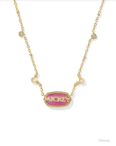 Kendra Scott Mickey Mouse Elisa in Gold Hot Pink Drusy