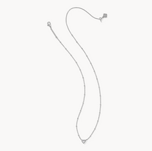 Load image into Gallery viewer, Kendra Scott Mini Ari Heart Necklace Rhodium Ivory Mother of Pearl
