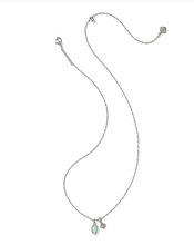 Load image into Gallery viewer, Kendra Scott Mini Elisa Dira Necklace Rhodium - Green Opal

