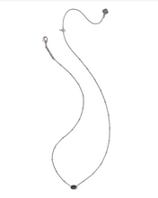 Load image into Gallery viewer, Kendra Scott Mini Elisa Satellite Necklace Silver Golden Obsidian
