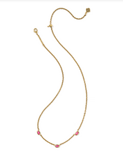 Load image into Gallery viewer, Kendra Scott Mini Elisa Three Stone Strand Necklace Dark Fushia Magnesite
