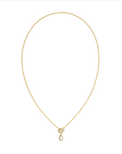 Load image into Gallery viewer, Kendra Scott Mini Elisa Toggle Pendant Necklace Gold Ivory Mother of Pearl
