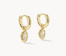 Load image into Gallery viewer, Kendra Scott Mini Ellie Huggie Gold Earring- CZ
