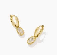 Load image into Gallery viewer, Kendra Scott Mini Ellie Huggie Gold Earring- CZ
