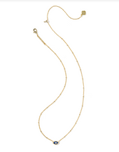 Load image into Gallery viewer, Kendra Scott Mini Eye Short Pendant Necklace Gold Dark Blue Magnesite
