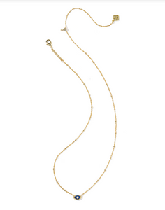 Kendra Scott Mini Eye Short Pendant Necklace Gold Dark Blue Magnesite