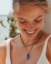 Load image into Gallery viewer, Kendra Scott Ophelia Large Long Pendant Gold - Abalone Shell
