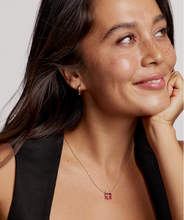 Load image into Gallery viewer, Kendra Scott Present Pendant Necklace Gold Red Crystal
