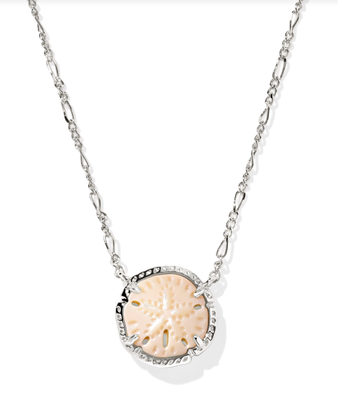Kendra Scott Sand Dollar Necklace Natural Mother of Pearl
