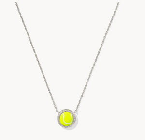 Kendra Scott Tennis Necklace in Chartreuse Magnesite Gold or Silver