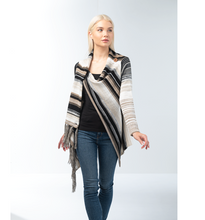 Load image into Gallery viewer, Khaki Striped Cardigan
