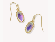 Load image into Gallery viewer, Lee Earrings in Gold Dichroic Glass
