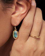 Load image into Gallery viewer, Lee Earrings in Gold Dichroic Glass
