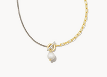 Load image into Gallery viewer, Kendra Scott Mixed Metal Leighton Convertible Necklace In White Pearl
