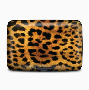 Leopard Print Armored Wallet RFID Protection